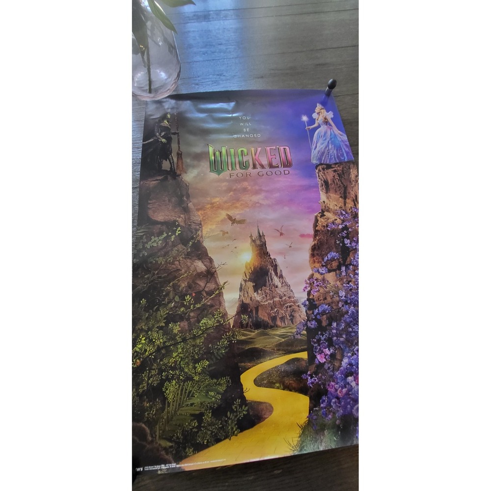 Wicked For Good 22.5x34 Movie Poster Ariana Grande Glinda Cynthia Erivo Elphaba